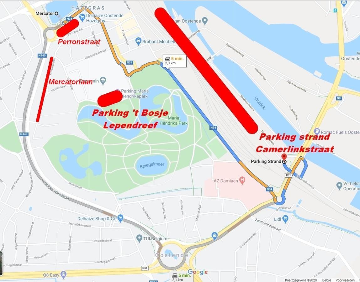 Vakantieappartement Emiel Centrum Oostende Met Garage المظهر الخارجي الصورة