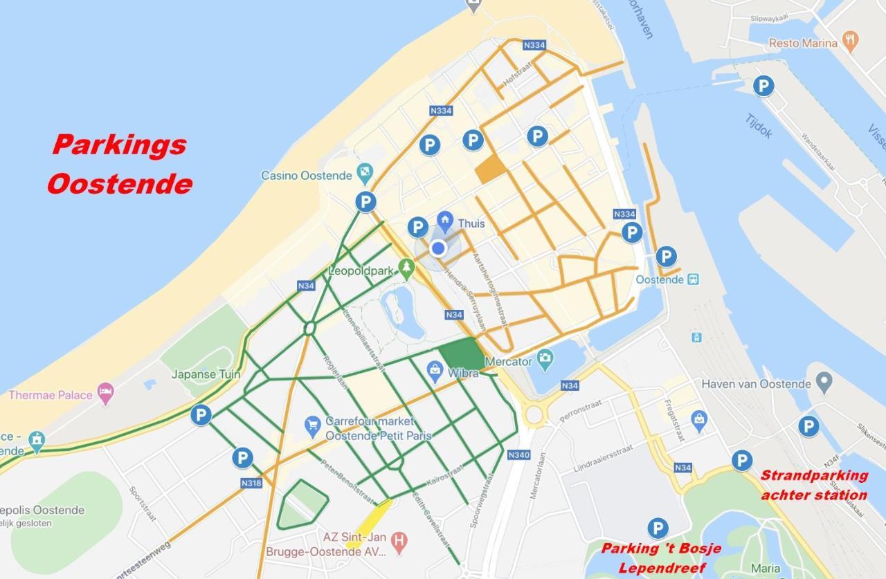Vakantieappartement Emiel Centrum Oostende Met Garage المظهر الخارجي الصورة
