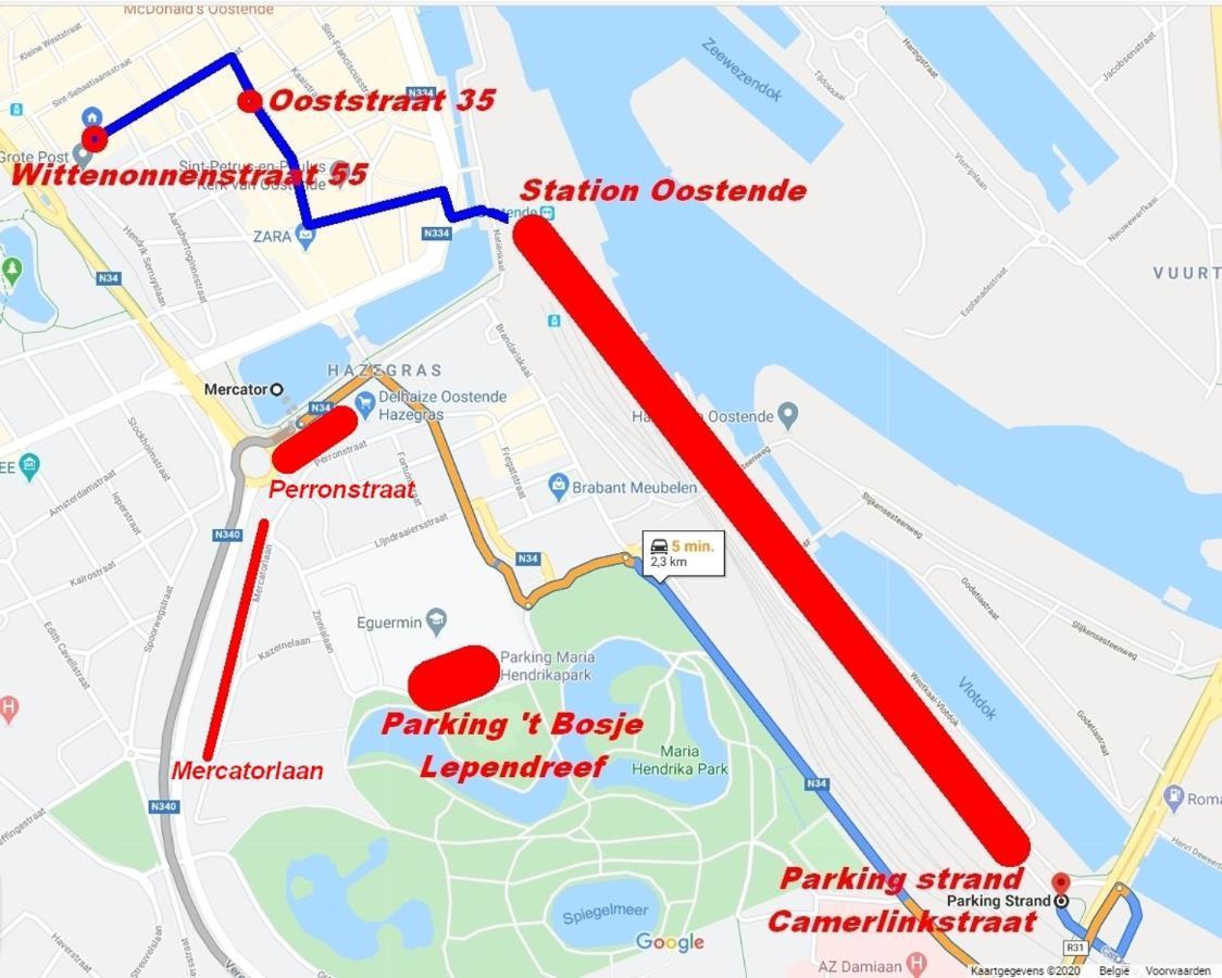 Vakantieappartement Emiel Centrum Oostende Met Garage المظهر الخارجي الصورة