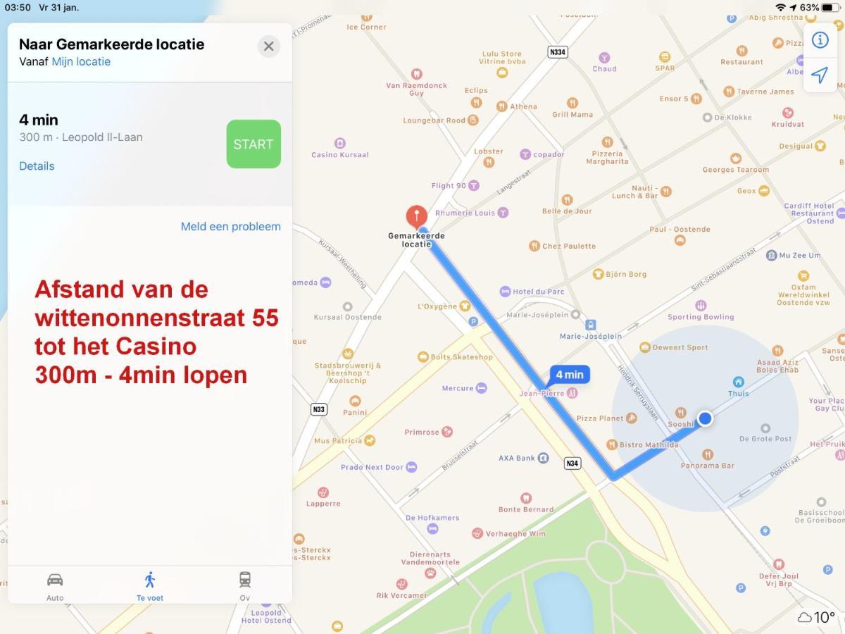 Vakantieappartement Emiel Centrum Oostende Met Garage المظهر الخارجي الصورة